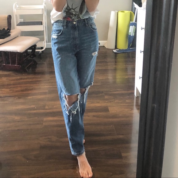 Zara Pants - Zara high rise ribbed jeans